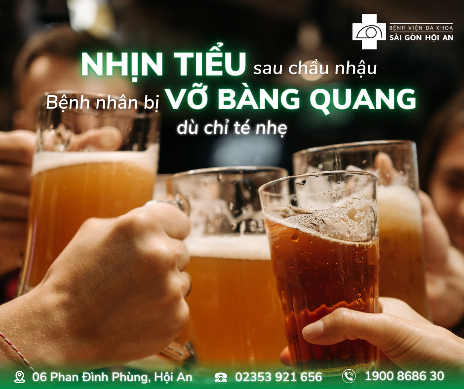 NHỊN TIỂU SAU CHẦU NHẬU, BỆNH NHÂN BỊ VỠ BÀNG QUANG DÙ CHỈ TÉ NHẸ